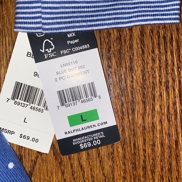 Brand New Adorable Ralph Lauren Pajama Set With Tags - Picture 4 of 9